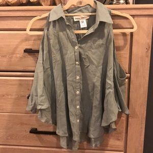 Mara Hoffman cold shoulder shirt